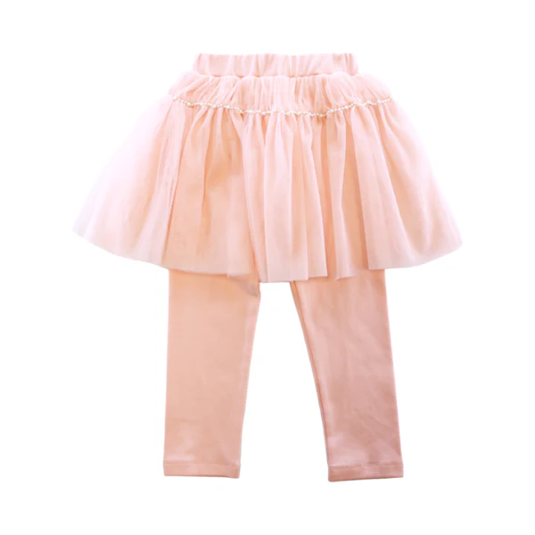 Blush Tutu over Leggings 